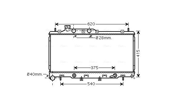 Radiator, engine cooling SU2106 Ava Quality Cooling