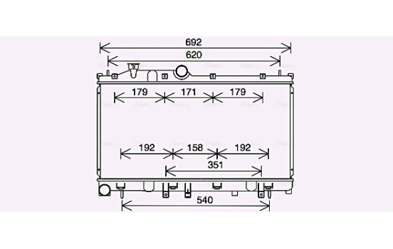 Radiator, engine cooling SU2113 Ava Quality Cooling