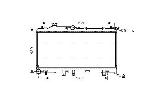 Radiator, engine cooling SUA2072 Ava Quality Cooling