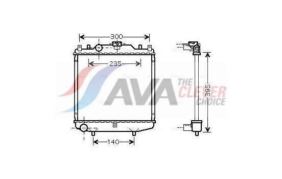 Radiator, engine cooling SZ2028 Ava Quality Cooling