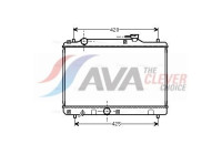 Radiator, engine cooling SZ2034 Ava Quality Cooling