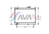 Radiator, engine cooling SZ2046 Ava Quality Cooling