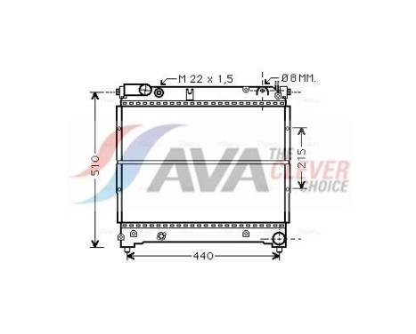 Radiator, engine cooling SZ2070 Ava Quality Cooling