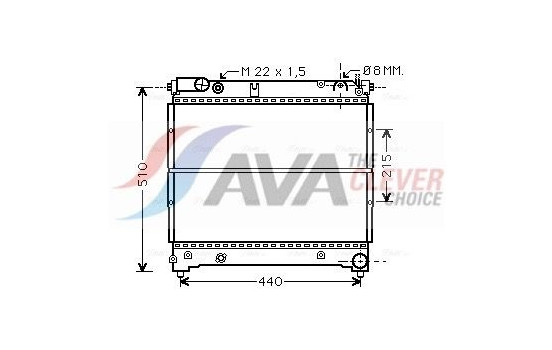Radiator, engine cooling SZ2070 Ava Quality Cooling