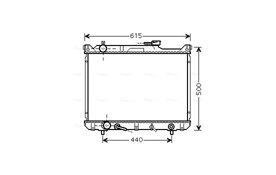 Radiator, engine cooling SZ2073 Ava Quality Cooling