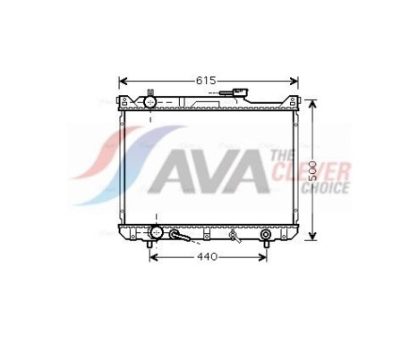 Radiator, engine cooling SZ2073 Ava Quality Cooling