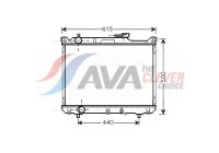 Radiator, engine cooling SZ2078 Ava Quality Cooling
