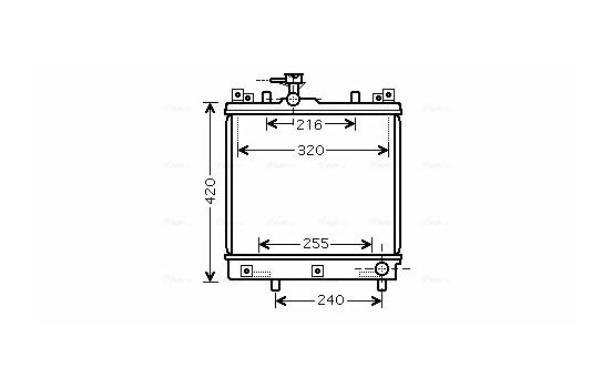 Radiator, engine cooling SZ2082 Ava Quality Cooling