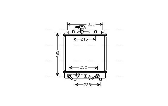 Radiator, engine cooling SZ2095 Ava Quality Cooling