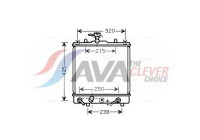 Radiator, engine cooling SZ2095 Ava Quality Cooling
