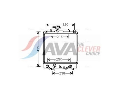 Radiator, engine cooling SZ2095 Ava Quality Cooling