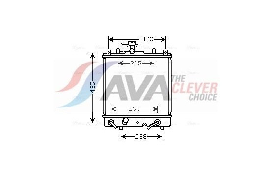 Radiator, engine cooling SZ2095 Ava Quality Cooling