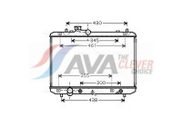 Radiator, engine cooling SZ2098 Ava Quality Cooling