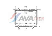Radiator, engine cooling SZ2099 Ava Quality Cooling