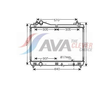 Radiator, engine cooling SZ2100 Ava Quality Cooling