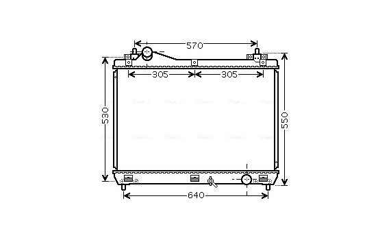 Radiator, engine cooling SZ2103 Ava Quality Cooling