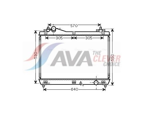 Radiator, engine cooling SZ2103 Ava Quality Cooling