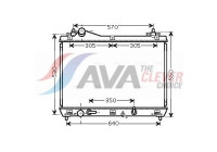 Radiator, engine cooling SZ2105 Ava Quality Cooling