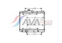 Radiator, engine cooling SZ2111 Ava Quality Cooling