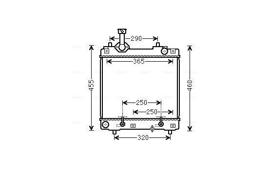 Radiator, engine cooling SZ2114 Ava Quality Cooling