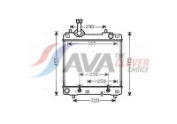 Radiator, engine cooling SZ2114 Ava Quality Cooling
