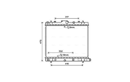 Radiator, engine cooling SZ2136 Ava Quality Cooling