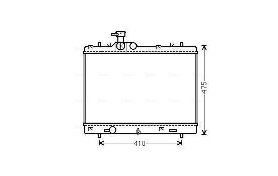 Radiator, engine cooling SZ2137 Ava Quality Cooling