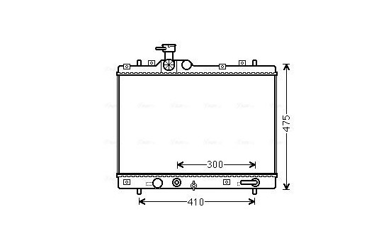 Radiator, engine cooling SZ2138 Ava Quality Cooling