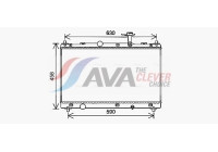Radiator, engine cooling SZ2147 Ava Quality Cooling