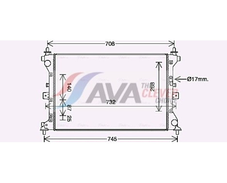 Radiator, engine cooling SZ2149 Ava Quality Cooling