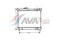 Radiator, engine cooling SZA2024 Ava Quality Cooling