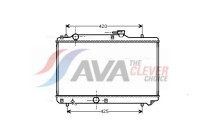 Radiator, engine cooling SZA2035 Ava Quality Cooling