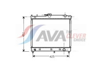 Radiator, engine cooling SZA2055 Ava Quality Cooling