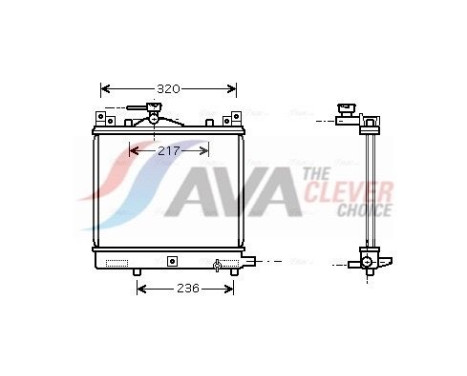 Radiator, engine cooling SZA2057 Ava Quality Cooling