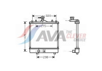Radiator, engine cooling SZA2061 Ava Quality Cooling