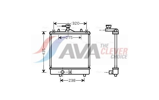 Radiator, engine cooling SZA2061 Ava Quality Cooling