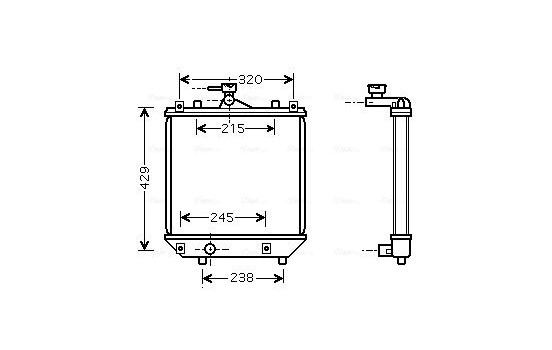 Radiator, engine cooling SZA2064 Ava Quality Cooling