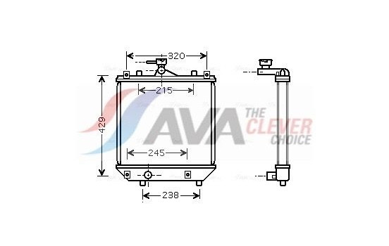 Radiator, engine cooling SZA2064 Ava Quality Cooling