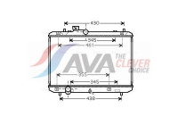 Radiator, engine cooling SZA2083 Ava Quality Cooling