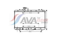 Radiator, engine cooling SZA2085 Ava Quality Cooling
