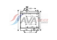 Radiator, engine cooling SZA2113 Ava Quality Cooling