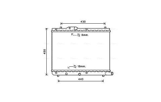 Radiator, engine cooling SZA2122 Ava Quality Cooling