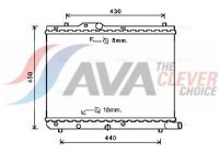 Radiator, engine cooling SZA2122 Ava Quality Cooling