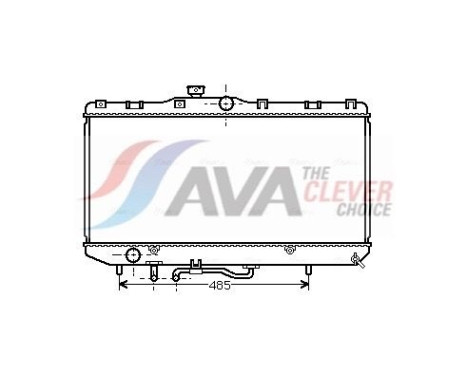 Radiator, engine cooling TO2146 Ava Quality Cooling