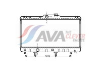 Radiator, engine cooling TO2148 Ava Quality Cooling
