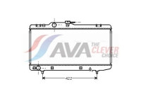 Radiator, engine cooling TO2150 Ava Quality Cooling
