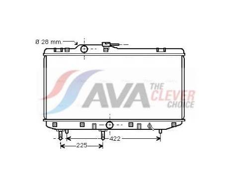 Radiator, engine cooling TO2151 Ava Quality Cooling