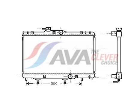 Radiator, engine cooling TO2156 Ava Quality Cooling