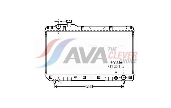 Radiator, engine cooling TO2219 Ava Quality Cooling