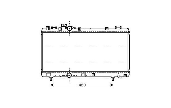 Radiator, engine cooling TO2230 Ava Quality Cooling